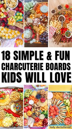 18 Simple & Fun Charcuterie Boards Kids Will Love Charcuterie Boards For Kids, Kids Birthday Food, Kids Party Snacks, Charcuterie And Cheese Board