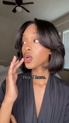 | Give my Bob some BAWDY w/ me. 🤪 | Instagram Bob With Middle Part On Black Women, Middle Part Bob With Bangs, Middle Part Bob Hairstyles For Black Women, 90s Bob Black Women, Middle Part Bob Black Women, Bob Black Women, Middle Part Bangs, Middle Part Bob, Bang Hairstyles