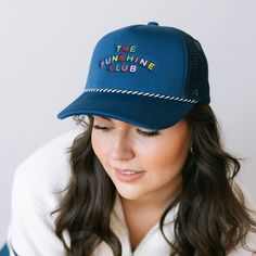 Brighten your day in our Rainbow Embroidered Sunshine Club Trucker Hat. Perfect for adding a splash of color to your look, this hat is all about spreading sunshine and good vibes! Embroidered Sunshine, Splash Of Color, Brighten Your Day, Good Vibes, Color Splash, Trucker Hat, Rainbow, Hats, Color