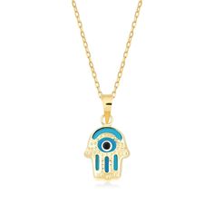 "Turquoise Hamsa Hand of Fatima Evil Eye Protection Charm Pendant Necklace in 14k Solid Gold-Turquoise Evil Eye Pendant- Dainty Handmade Protection Necklace-18inch. The Yellow Gold Hamsa Hand Evil Eye Necklace \"Protection\" for Women is composed of high quality 14 Karat Gold and glass/enamel. The evil eye figure is the most preferred amulet for eliminating the bad energy. Destroying the effects of bad looks, it offers a simple yet beautiful detail on your neck. 🔳WARRANTY🔳 *6 Months warranty.