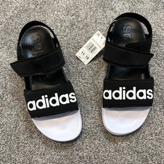 Mens New Sandal F35416 Men 11 Women 12 Adidas Casual Sport Sandals For Summer, Adidas Casual Slip-on Sport Sandals, Black Adidas Logo Sandals, Adidas Non-slip Sandals For Streetwear, Adidas Casual Synthetic Sandals, Adidas Black Synthetic Sport Sandals, Adidas Black Sport Sandals, Adidas Sporty Black Sport Sandals, Summer Black Adidas Sandals