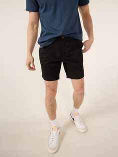 Our Original casual short that redefined the meaning of proper length shorts. These bad boys are kind of a big deal: they're made from our fanciest, most-technologically-advanced stretch casual fabric for the ultimate in movability and flexibility. They even feature an elastic waistband and an updated (read: improved, more comfortable) fit. Nothing will make your thighs look as good as these. Fabric: 98% cotton / 2% spandex Machine Wash Cold, Tumble Dry Low | Chubbies The Dark N' Stormies 7" Ins Black Shorts With 5-inch Inseam And Relaxed Fit, Black Cotton Bermuda Shorts With Short Inseam, Black Relaxed Fit Shorts With 5-inch Inseam, Sporty Black Cotton Bermuda Shorts, Casual Black Bermuda Shorts With Relaxed Fit, Casual Athletic Shorts With 5-inch Inseam, Black Cotton Shorts With Short Inseam, Casual Black Everyday Shorts, Casual Black Bermuda Shorts With Built-in Shorts