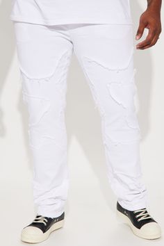 Available In White. Stacked Skinny Fit Stretch Denim Zip Fly Button Closure 5 Pocket Body Ripped With Patch Detail Disclaimer: Patch Placement May Vary 98% Cotton 2% Spandex Imported | Mens Got Your Back Patched Stacked Skinny Jeans in White size 40 by Fashion Nova Got Your Back, Back Patch, White Fashion, Your Back, Stretch Denim, White Jeans, Fashion Nova, Mens Jeans, Spandex