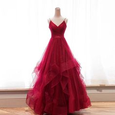 Burgundy Prom Dresses, Backless Wedding Dresses, Prom Dresses Burgundy, Tulle Long Prom Dress, Dresses Burgundy, Burgundy Evening Dress, Burgundy Prom, Burgundy Prom Dress, Backless Wedding