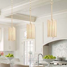 a kitchen filled with lots of white counter top space