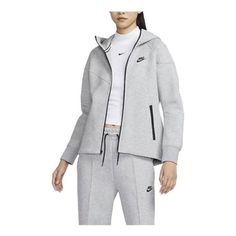 (WMNS) Nike Tech Fleece Full Zip Hoodie 'Grey' FB8339-063 Nike Windrunner, Nike Sportswear Tech Fleece, Nike Sportswear Women, Nike Tech Fleece, Nike Tech, Asics Women, Tech Fleece, Nike Store, Nike Hoodie