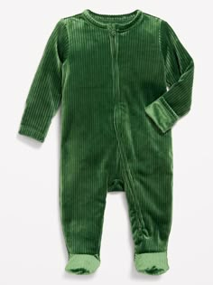 Velour 2-Way-Zip Sleep & Play Footed One-Piece for Baby | Old Navy Custom Baby Clothes, Old Navy Kids, Unisex Clothes, Baby Unisex, Pajamas Gift, Unisex Baby Clothes, Baby Changing, Everything Baby, Family Pajamas