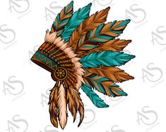 Native American Headband, American Indian Headdress, Native American Drawing, Native Tattoos, Indian Feathers, Native American Headdress, Acrylic Art Projects, Indian Headdress, Native American Artwork