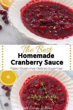 the best homemade cranberry sauce recipe with orange slices