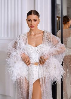 Tiffany Feathered Robe, Born To Shine, Team Members, Bridesmaid Robes, Bridal Robes, Sample Sale, To Shine, Couture Collection, Bridal Accessories