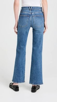 Veronica Beard Jean Crosbie Wide Leg Loafer Jeans | Shopbop Everyday Spring Flare Jeans With Button Closure, Everyday Flare Jeans With Button Closure For Spring, Spring Flare Jeans With Button Closure For Everyday, High Rise Cotton Jeans With Zipper Closure, Denim Flare Jeans For Workwear In Fall, Casual High-rise Flare Jeans With Button Zip Fly, Casual High Rise Flare Jeans With Button Zip Fly, Casual High Rise Flare Jeans With Zip Fly, Casual Everyday Jeans With Zipper Closure