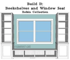 a drawing of a window and bookcase with the words sandist girl on it