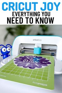 a cricut joy machine with the words everything you need to know