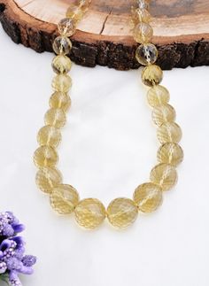 Natural Honey Quartz Faceted Balls Gemstone Necklace Weight: 525 Carats Size: 6 To 12 MM Strands: 1 Length: 18 Inches Shape: Balls S H I P P I N G & R E T U R N P O L I C Y We offer FREE SHIPPING Worldwide. For Express Delivery Upgrade, Choose the Option on the checkout page. Return Policy: We accept RETURN & EXCHANGE Faceted Crystal Necklaces For Formal Occasions, Formal Round Faceted Crystal Necklaces, Formal Faceted Round Crystal Necklace, Formal Yellow Faceted Necklace, Faceted Amber Round Necklace, Faceted Amber Necklace, Amber Round Wedding Necklaces, Round Faceted Necklaces For Wedding, Round Faceted Beads Necklace For Formal Occasions