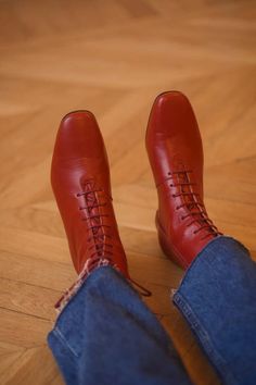 Anne Thomas Pavlova Boots - Nappa Guiotto Chestnut Color, Ankle Heels, Chestnut Brown, Goat Leather, Pavlova, Dream Shoes, Nappa Leather, Sock Shoes, Karl Lagerfeld