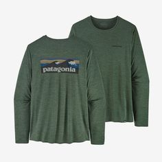 Patagonia Men's Long-Sleeved Capilene® Cool Daily Graphic Shirt Hanging With Friends, Working Hard, Graphic Shirt, The Trail, Sleeve Designs, Graphic Shirts, Daily Fashion, Patagonia, Mens Long Sleeve