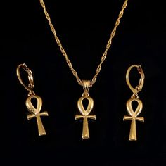 🚨Attention all fashionistas!👀 Elevate your style game with our stunning Egyptian Ankh Cross Necklace & Earrings! 💫✨ Handcrafted with intricate details and selling for just $29.99. 💰 Don't miss out on this timeless piece. ⏳ Hurry and grab yours now! 💥 #AnkhCross #EgyptianJewelry #FashionForward #UniqueAccessories #StatementPieces #JewelryLover #MustHave #LimitedStock #TrendingNow #ShopNow 🛍️ Egyptian Jewelry, Country Wear, Jewelry Lover, Timeless Pieces, Statement Pieces, Silver Gold, Cross Necklace, 18k Gold, Great Gifts