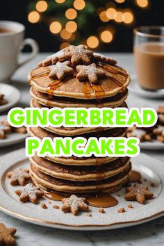 A photo of a  Gingerbread Pancakes a Christmas Pancake Recipes