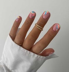 Colourful Nail Ideas, Colourful Nail Art, Nail Ideas For Short Nails, Colourful Nail, Ideas For Short Nails, Nail Art Simple, Short Gel Nails, Edgy Nails, Simple Gel Nails