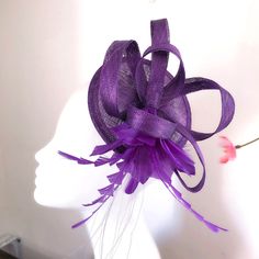 This dainty Fascinator Hat is a great pairing for a dressy ensemble! A stylish and classy yet bold and fun statement piece. Perfect for any day/night and outdoor/indoor garden parties, dinner galas, birthday parties, Derby, polo or wedding events! This fashion hat is made with breathable and light Sinamay hat base and feathers perched on a comfortable soft ribbon wrapped headband. Thank you for supporting small businesses and hope our products bring you and loved ones some joy and humor in these Elegant Headband For Kentucky Derby Wedding Guest, Elegant Headband For Wedding Guest At Kentucky Derby, Elegant Fitted Mini Hat For Wedding Guest, Adjustable Summer Fascinator For Wedding Guest, Elegant Fascinator For Royal Ascot Wedding Guest, Adjustable Summer Wedding Fascinator, Elegant Mini Hats For Kentucky Derby Wedding Guest, Elegant Mini Hats For Summer Wedding Guests, Chic Mini Hats With Pinched Crown For Party