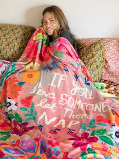 Reversible Cozy Throw Blanket - Let Them Nap-view 1 Quirky Throw Blanket, Whimsical Room, The Snuggle Is Real, Colorful Room, Boho Whimsical, Trip Packing, Cozy Throw Pillows, Zoom Background, Xmas 2024