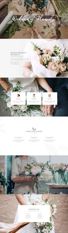 the website design is designed to look like it has been made with flowers and leaves