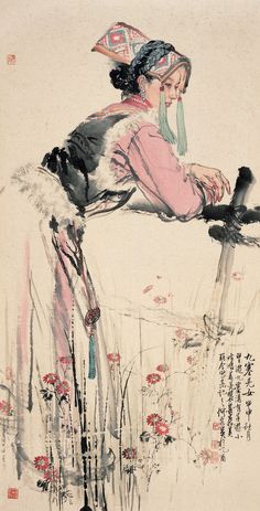 He Jiaying, Arte Indie, Chinese Art Painting, Art Japonais, Arte Inspo, China Art, Japanese Painting, Japan Art, Chinese Art