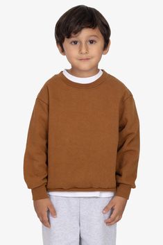 HF107GD - Kids Heavy Fleece Garment Dye Crew Sweatshirt – Los Angeles Apparel