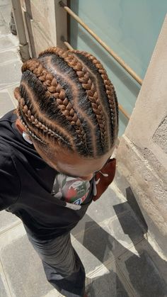 honey brown cornrows men 2024 hairstyle braids Brown Cornrows, Cornrolls Hairstyles Braids, Braid Styles For Men, Honey Brown Hair, Two Braids