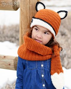 ✨ Crochet Beanie Hat & Cowl Scarf Pattern ✨ Look like a fox in this hat & cowl set...stay warm, look fab! Hat & cowl pattern includes THREE sizes: Toddler Child Adult Materials you will need: Medium (4) weight yarn Size I-9 (5.5mm) crochet hook Tapestry needle 2 buttons: size 7/8" & 3/4" Pattern is written in ENGLISH using standard US/American crochet terms with step-by-step, color-coded instructions and photos to help guide your hook to completion. Pattern is available as a PDF for downloading. No paper copies will be sent in the mail. Etsy will send a receipt with a download link to the email address on your order. If you ever have any questions, please contact me through Etsy...I am always happy to help! :o)  COUPON CODES  📣Orders over $15 ~ Use coupon code SAVE10 for a 10% discount. ? Fox Hat Pattern, Crochet Hooded Scarf, Fox Scarf, Fox Hat, Bonnet Crochet, Crochet Beanie Hat, Crochet Mittens, Haken Baby, Fancy Hats