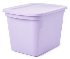 a purple plastic container on a white background