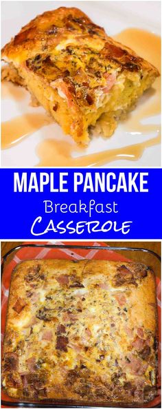 an image of maple pancake breakfast casserole