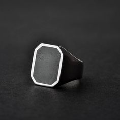 A handmade sterling silver 925 octagon signet stamp ring. filled with grey epoxy.Each ring is cleaned and polished with care.The weight of the ring may vary according to size.Top measurements: Width - 14.5mm | Height - 16.5mmApprox weight: 9.18grThe ring is made of sterling silver 925 and is water resistant.This awesome signet ring is available in more shapes! Click here to see:Rectangle: https://www.etsy.com/il-en/listing/568023753/rectangle-sterling-silver-signet-ringRound: https://www.etsy.co Octagon Signet Ring With Polished Finish As Gift, Modern Octagon Signet Ring For Gift, Modern Octagon Signet Ring As Gift, Modern Octagon Shaped Signet Ring As A Gift, Modern Octagon Signet Ring, Modern Octagon-shaped Signet Ring Gift, Silver Octagon Signet Ring As Gift, Silver Sterling Silver Octagon Ring, Sterling Silver Ring In Octagon Shape