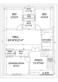 the floor plan for a two bedroom apartment with an attached bathroom and living room area