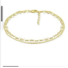 Giani Bernini Brings A Hint Of Romance To Your Look With This Lovely Double Row Heart Ankle Bracelet. 18k Gold-Plated Sterling Silver Approx. Length: 9" + 1" Extender Lobster Clasp Closure Pet And Smoke Free Color Gold Over Silver Original Price $80 Elegant Gold Chain Anklet, Elegant Yellow Gold Chain Anklets, Heart Ankle Bracelet, Slide Bracelet, Gold And Silver Bracelets, Cubic Zirconia Bracelet, Gold Anklet, Ankle Bracelet, Anklet Bracelet