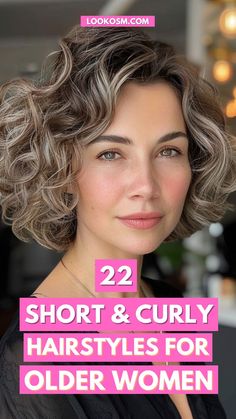 22 Short & Curly Hairstyles for Older Divas Short Hairstyles For Curly Hair Natural, Short Curly Bob Hairstyles Over 50, Inverted Curly Bob Hairstyles, Short Hair Wavy Hairstyles, Short Hair For Curly Hair Natural Curls, Haïr Style For Short Curly Hair, Hair Color Curly Hair Natural Curls, Best Haircuts For Curly Hair Face Shapes, How To Curl Bob