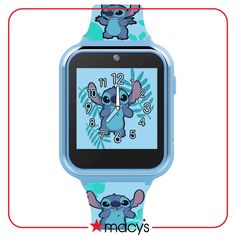 a watch with an image of stitch and stitch on it