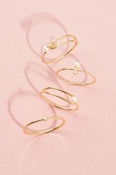 Simple and elegant the RUIFIER Astra Ring's rare Japanese Akoya pearl is an enchanting addition to the slender 18ct solid gold band. Wear solo or stack with the Astra rings to create your own effortless look. Embellished with a sparkling diamond. #RUIFIER #Jewellery #Jewelry #FineJewellery #FineJewelry #Pink #Pearl #Love #18ct #Earrings #Akoya #Astra #Bracelet #Ring #Diamonds Pretty Jewelry Necklaces, Pearl Love, Solid Gold Band, Gold Rings Jewelry, Gold Fashion Necklace, Bracelet Ring