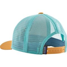 Trucker Hat - Kids' Casual Blue Hats For Camping, Casual Blue Hat For Camping, Casual Blue Hat For Hiking, Patagonia Casual Snapback Hat, Casual Patagonia Cap, Patagonia Trucker Hat With Curved Brim, Patagonia Adjustable Trucker Hat With Curved Brim, Patagonia Adjustable Snapback Hat, Patagonia Adjustable Flat Brim Hats