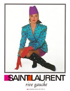 Ysl Ad, Ysl Boots, Yeezy Fashion, Saint Laurent Boots, Saint Laurent Fashion, 80's Fashion, Fashion Ads