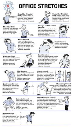 an instruction poster on how to use office stretches