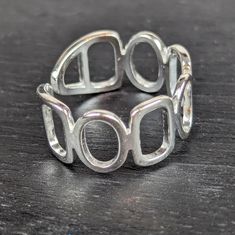 This wonderful chain ring, made of real silver, is an elegant statement that is perfect for any occasion. The ring has a sophisticated hole structure that gives it a unique, modern aesthetic... chic, yet timeless, an absolute piece of jewelry! It is light and comfortable and fits perfectly on your finger because it can be adjusted to fit your finger perfectly. The size is adjustable. This silver chain ring also makes a wonderful gift for your loved ones or that special person: yourself. If you a Silver Chain Ring, Nice Packaging, Jewelry Style, Elegant Accessories, Modern Aesthetic, Chain Ring, Special Person, Modern Jewelry, Cute Jewelry