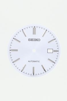 Seiko 4R3504F4XS13 Date-Only Dial (3) SRPH85K1 Classic White Watch Accessories With Date Indicator And Round Dial, White Watch Accessories With Date Display, White Analog Watch With Round Dial, Classic White Round Watch Accessories, Seiko Automatic, Watch Case, Clock