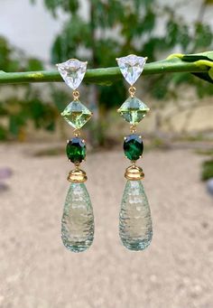 Winter Greens, White Topaz Earrings, Shades Of Blue And Green, Multicolor Jewelry, Sophie Bille Brahe, Modern Jewellery, Jeweled Earrings, Engagement Sets, Green Jewelry