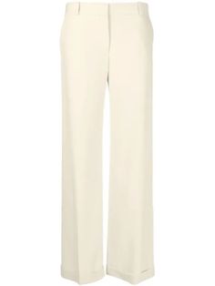 Rendered in a sand beige colour, these trousers from TOTEME are cut for a tailored silhouette reflective of the brand's penchant for understated, timeless designs Beige Colour, Women's Casual Style, Sand Beige, Tailored Trousers, Hermes Birkin, Minimalist Outfit, Beige Color, Timeless Design, Fashion Branding