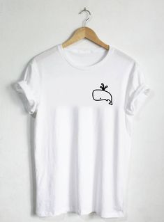 WHALE SHIRT Available in unisex shirt sizes OR ladies' shirt sizes. (Crew Neck or V neck style) In stock - white, black, or dark grey shirts. We can special create this design on other colored tees, just message us. Unisex V neck is same sizing as unisex crew neck tees in measurement charts. Shirt sleeves are rolled in image for presentation purposes only, does not come pre rolled or sewed that way. All tees are handmade in my studio in Los Angeles, California, USA. Please refer to image picture Koala Shirt, Peace Sign Shirts, Deer Shirt, Whale Shirt, Dinosaur Shirt, Animal Cute, Cute Graphic Tees, Tee Shirt Homme, Pocket Shirt