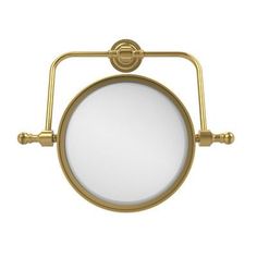 an image of a gold magnifying mirror on a white background with clippings