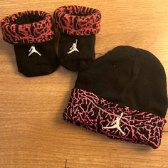 Nwot Newborn. Tag Says 0-6 But Our 4 Month Old Wouldn’t Fit Head Wise. Casual Pink Winter Booties, Casual Pink Non-slip Booties, Casual Black Non-slip Booties, Jordan Pink, Jordan Hats, 4 Month Olds, Kids Jordans, Kids Accessories, Pink Black