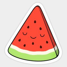 happy watermelon -- Choose from our vast selection of stickers to match with your favorite design to make the perfect customized sticker/decal. Perfect to put on water bottles, laptops, hard hats, and car windows. Everything from favorite TV show stickers to funny stickers. For men, women, boys, and girls. Watermelon Sticker, Tumblr Stickers, Cute Food Drawings, Stickers Printable, Cute Animal Drawings Kawaii, Cute Kawaii Drawings, Cute Cartoon Drawings, Kawaii Doodles, Dessin Adorable