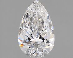 a pear shaped diamond hanging from a hook